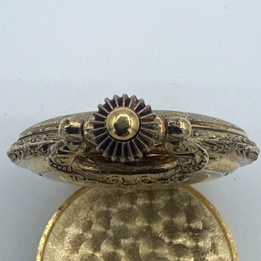 Pocket Watch Grandpa Gold Tone Infinity Quartz Rare Untested Vintage VTG
